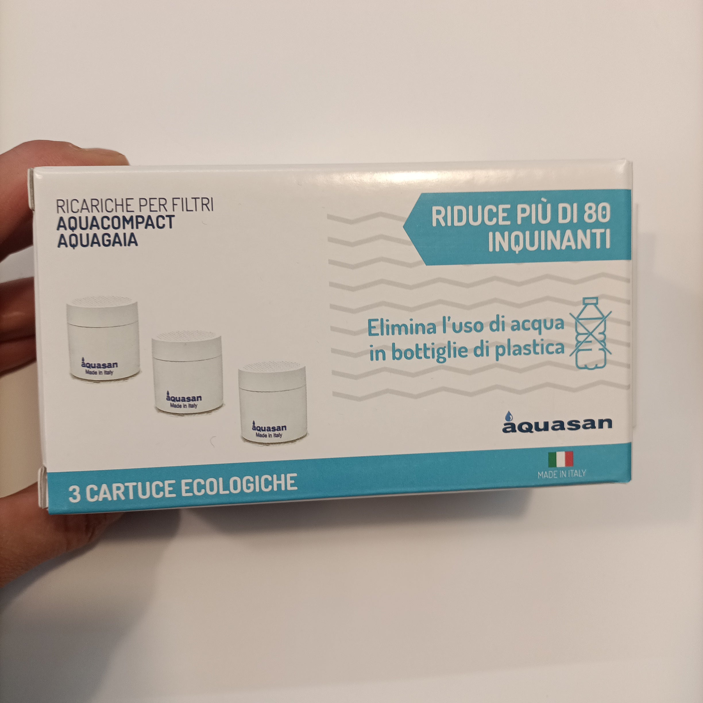 3 Cartucce di ricambio per filtro da rubinetto AQUACOMPACT